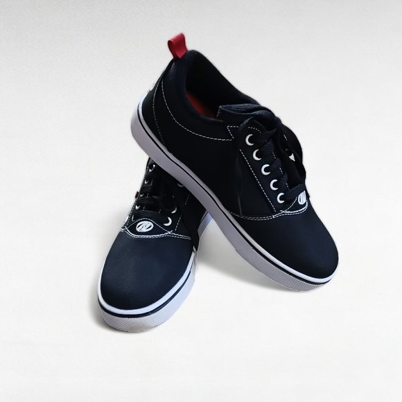 Youth Heely's Pro 20 Low Top Black and White Skater Running Shoes  Size 5 - Picture 3 of 16